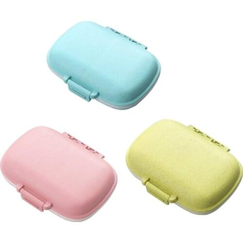 T21D Portable Pill Case Daily Pill Organizer 8 Compartments Vitamins Cod Organizer