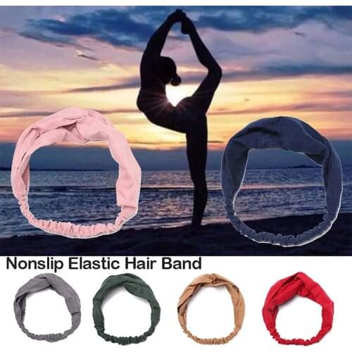 Women Suede Yoga Headband Vintage Cross Knot Elastic Hair Bands Soft Solid Girls Hairband Hair Band Accessories