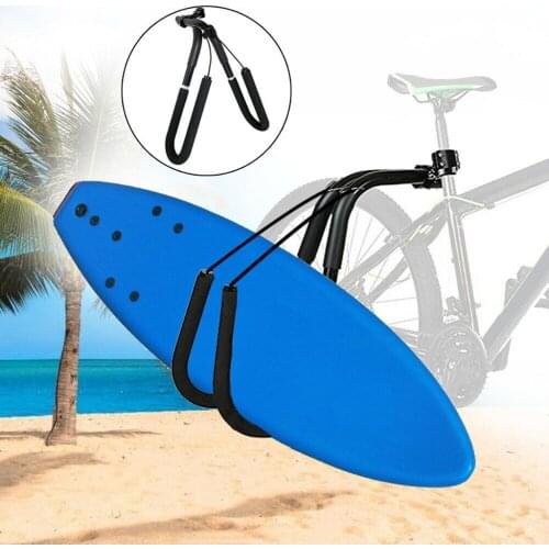 Adjustable Motorcycle Bike Surfboard Rack Holder Boogeyboard Wakeboard Surfing Board Side Carrier Clamp Seat Posts Mount Bracket
