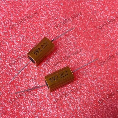 RX24-5W 2.2R 2.2RJ Power Metal Shell Case Gold Aluminium Case Wirewound Resistor 5W 2.2ohm 5% Automobile LED lamp resistors