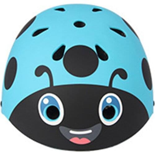 Children Toddler Bicycle Balance Scooter Helmet Light Breathable Porous Outdoor Sports Safety Ladybug Riding Helmet Protector