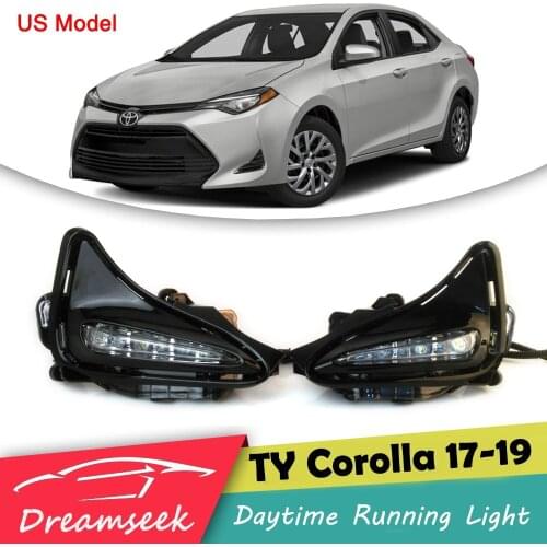 LED DRL for Toyota Corolla Sedan 2017 2018 2019 Daytime Running Light Fog Lamp