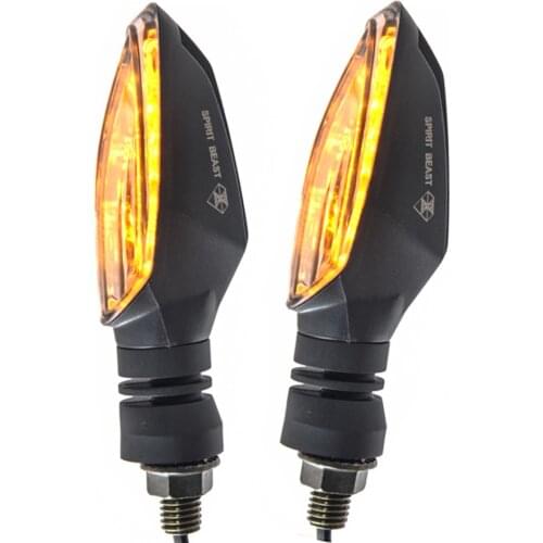 Spirit Beast Motorcycle LED Turn Signal Light Indicator 12V Flashers for Softail Bobber Nmax MSX125 CB650F Turn Signals Lamp