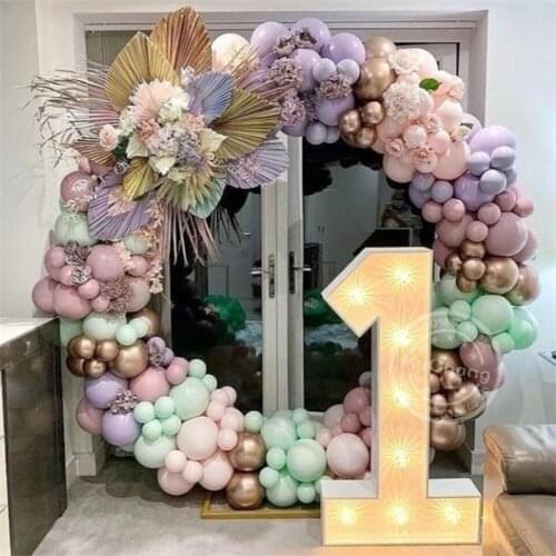 127pcs Hot Pink Macaron Purple Latex Balloons Arch Garland Wedding Birthyday Baby Shower Party Background Decor Globos Kids Toys