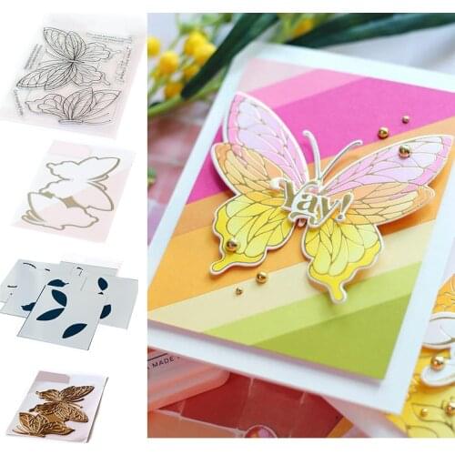 Butterfly Cutting Dies Stamps Stencil Hot foil Scrapbook Diary Decoration Stencil Embossing Template DIY Greeting Card Handmade