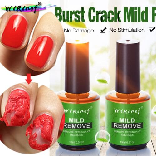 WiRinef 15ml Burst Nail Polish Gel Magic Removing Manicure Glue Nail Polish Quick Remover Degreaser For Nail Art Polish Lacquer