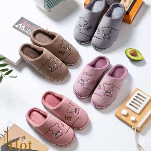 XEJ Womens Sabot Shoes Womens Slippers Plush Invierno Mujer Slippers for Home Sliders Flat Slippers for Men Couples Shoes