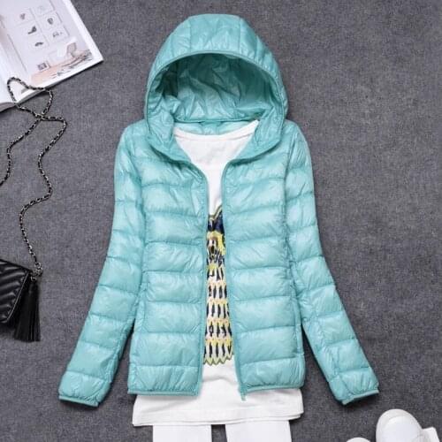 Lightweight down jacket womens sale 2019 new explosion models Korean fashion waist slim large size short paragraph Down jacket