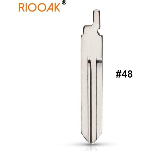 10pcs Type #48 Replacement Metal Blank Uncut Flip Remote Car Key Blade for Nissan Original 2014 Remote Blade NO.48