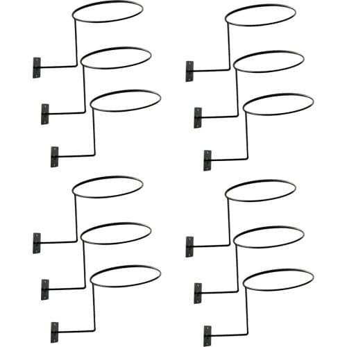 12 Pieces Helmet Stand, Helmet Holder Wall Mount, Sun Hat Wig Cap Display Stand, Baseball Basketball Hanger Organizer Rack