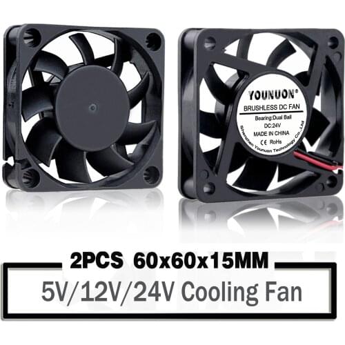 2 Pieces 60mm 6015 5V 12V 24V Brushless USB 2PIN 3PIN DC Cooler Fan 60x60x15mm 6015 6cm For Computer PC CPU Case Cooling