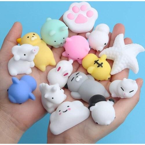 2pcs Squishy Animal Kids Toy Squeeze Antistress Abreact Ball Soft Sticky Cute Funny Gift Slow Rising Squishy Toys for Children
