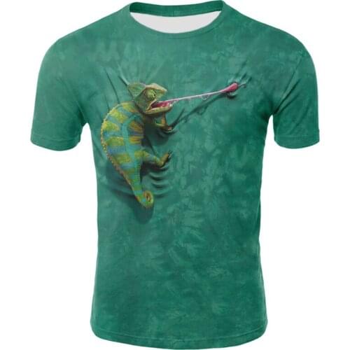 2021 verano hombres y mujeres camisetas impresas en 3D lindo perro niños divertido animal punk mangas cortas