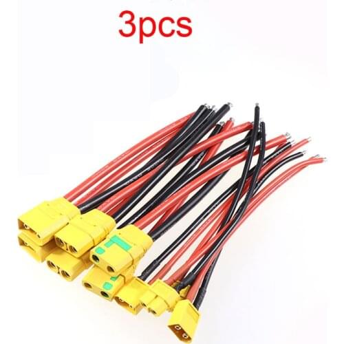 3PCS RC Aircraft Battery Cable Amass XT60 XT90 XT90S Connector Male Female Plug with 10AWG 14AWG Silicone Wire 140mm 150mm