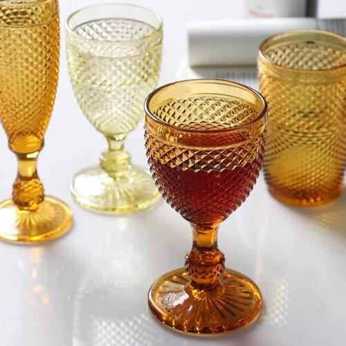 Wine Glass Wedding Champagne Flutes Glasses Retro Vintage Red Wine Cup Juice Drinking Glasses Party Cups