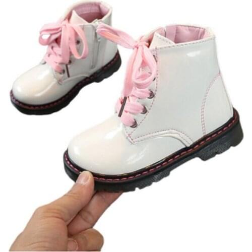 Autumn Winter Children boots PU leather Comfortable Boys Girls Baby shoes Ankle Snow boots Kids Leather shoes For tenis