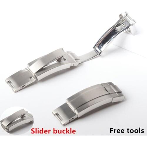 Brand quality 9mm Combination folding slider Buckle Watchband watch band clasp For Role strap for Daytona Submariner DEEPSEA