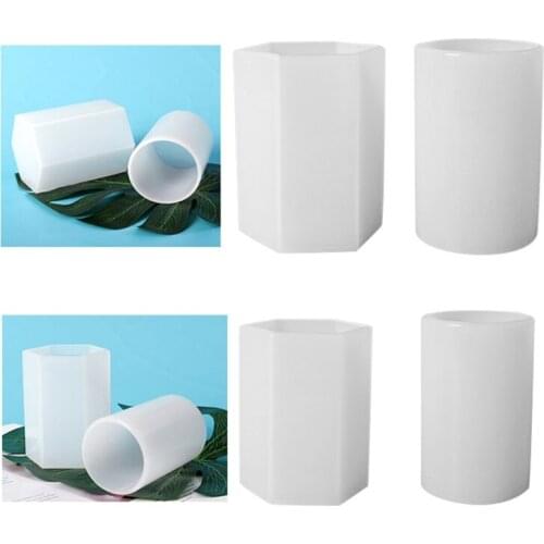Cylinder Dried Flowers Filling UV Epoxy Resin Mold Decorations Silicone Mould 85LB