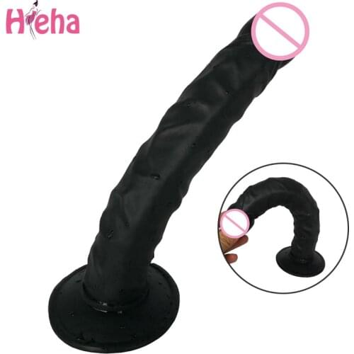 Long Dildo for Anal Suction Cup Penis Erotic Soft Balck Big Realistic Dildo Adult Games Sex Toys Anal Butt Plug Vagina Massager