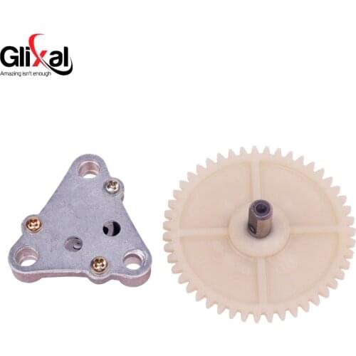 Glixal GY6 49cc 50cc Fuel Oil Pump Assembly with Fuel Pump Sprocket Gears for 139QMB 139QMA 22 tooth crankshaft