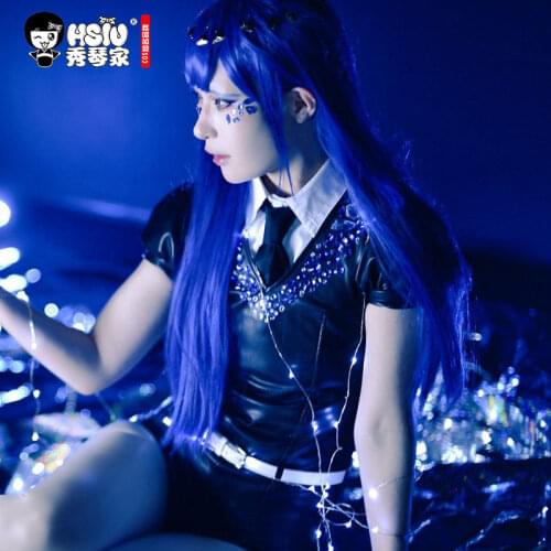 HSIU Land of the Lustrous Lapis lazuli wig Hoseki no Kuni Cosplay Wig Costume Play Woman Adult Wigs Halloween Anime Game Hair