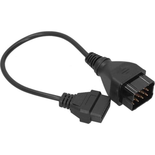 12Pin Male to OBD2 16Pin Female Adapter Converter Cable Cord for Cars Trucks 40cm/15.7in for GAZ Car Repair Tool