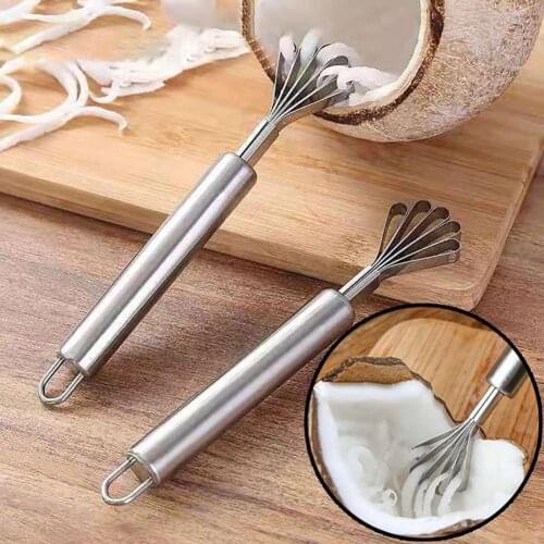Coconut Planer Easy to Use Labor Saving 5 Claws Stainless Steel Coconut Planer Slicer for Kitchen