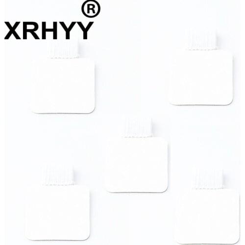 XRHYY 5 Pcs White Square Self-Adhesive Leather Pen Clip Pencil Elastic Loop For Notebooks Journals Clipboards Pens Holder(4X4CM)