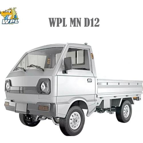 WPL D12 RC Car 1:10 4WD Simulation Drift Climbing Truck LED Light On-road 260 Brushed Motor D12 Car 1/10 For Kids Gifts Toys