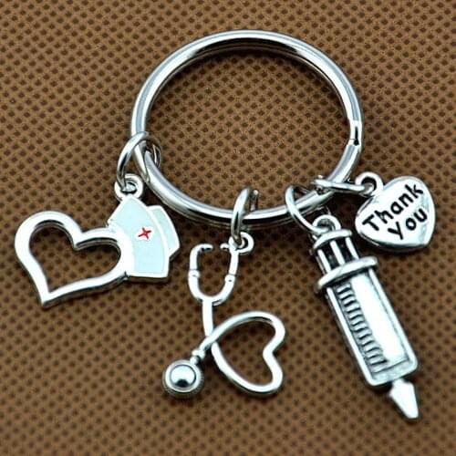 Nurse personality Keychain, Nurse Gift, Nurse Keychain,Stethoscope Keychain,Medical Keychain, Thank You Keychain,Thank You Gift