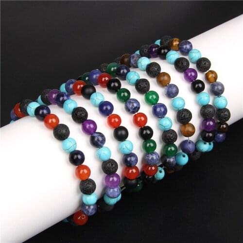 Fashion Beads Bracelet 8mm Round Natural Stone Tiger Eye Agates Bracelets Yoga Quartz Crystal Beaded Bracelet Women Men Jewelry