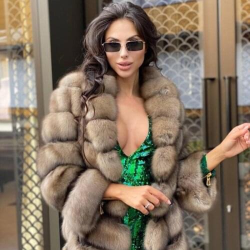 TOPFUR 2021 New Luxury Brand New Real Fur Coat Women Natural Fox Fur Coats Thick Warm Winter Female Coats High Quality Long Coat