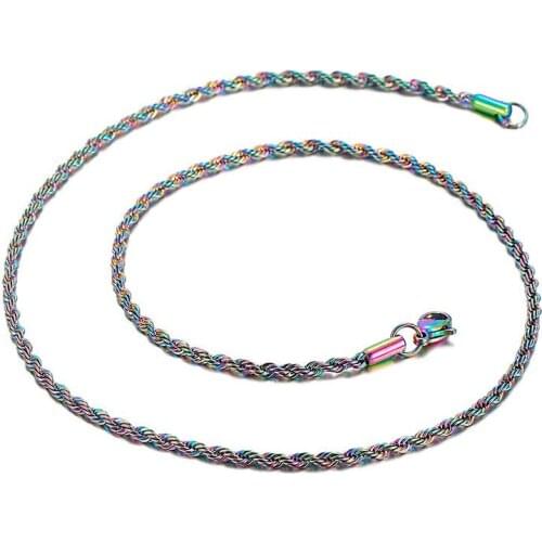 New Products Stainless Steel Necklace Plating Color Colorful DIY Pendant Jewelry