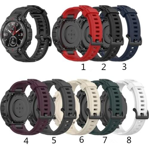 Silicone Watch Strap for Amazfit T-Rex Smart Watch Accessories Watchband Wrist Strap with tools for Amazfit T-Rex Wristband