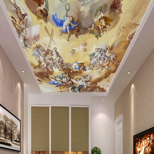 Bedroom 3D luxury wallpaper Ceiling art painting wall mural flooring Luxury wall murals corridor Ceiling floor god 3d wallpaper