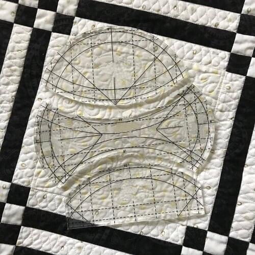 Quilters templates Ruler Every Curve Circle ruler Set for domestic sewing machine 1set=3pcs #QTSKCU3