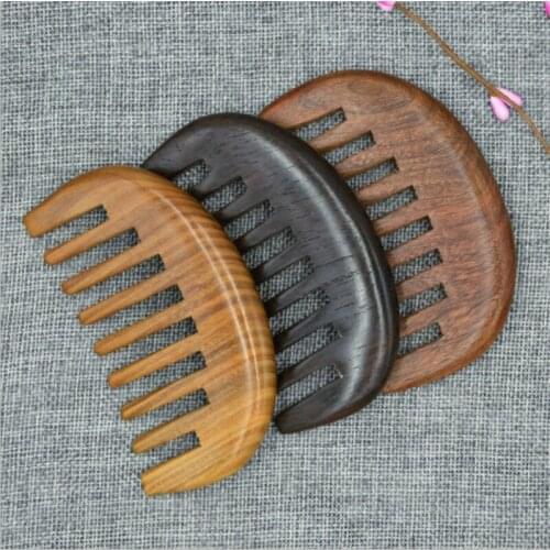 Wide Wood Comb Designer Professional Health Care Massage Whole Wooden Small Green Sandalwood Hair Combs Gift 100pcs