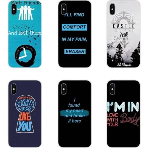 For HTC One U11 U12 X9 M7 M8 A9 M9 M10 E9 Plus Desire 630 530 626 628 816 820 830 popular singer ed sheeran lyrics Silicone Case