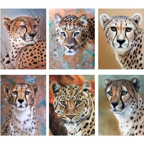 Brand New 5D Kit Leopard Picture Diamond Painting Cross Stitch Art Full Drill Embroidery Living Room Decoration