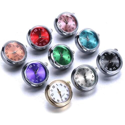DIY 18mm Glass Watch Snap Buttons Interchangeable Jewelry Can Move Replaceable Snaps Buttons Fit Snap Button Bracelet Jewelry