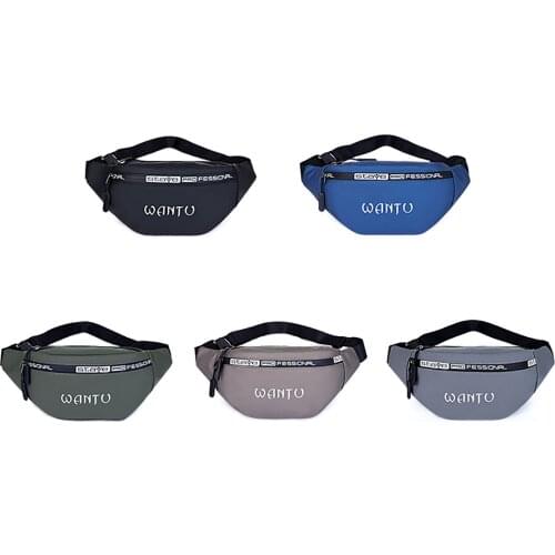 2021 New Large Capacity Men Waist Bag Sports Pack Zipper Multi-Functional Outdoor Shoulder Slant Letters Printed Chest Bag