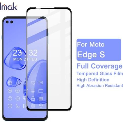 For Moto Edge S Imak Full Glue Screen AB Glue Pro+Version Tempered Glass For Moto Edge S Screen Protector Glass Film