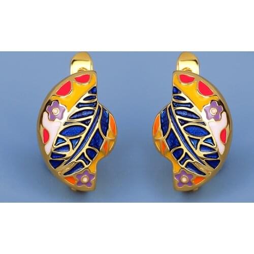 Exquisite Small Color Epoxy Womens Earrings Flower Shape Jewelry Fashion Bridal Wedding Jewelry Handmade Enamel