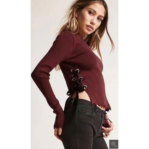 Artfeel 2018 Winter Spring 3 Colors Sweaters Women Slim Sexy Long Sleeve Pullovers Tie Knitted Sweater Casual Female Warm Tops