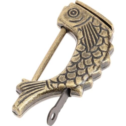 1pc 60x9x31mm Chinese Old Wooden Box Lock Jewelry Wooden Box Padlock Lock for Suitcase Drawer