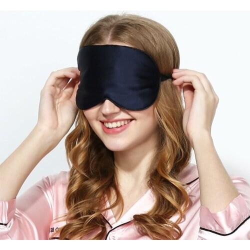 1pcs Sleep Mask For Sleeping Silk Eye Mask Sleep Blindfold Mulberry Silk Eyeshade Eyes Cover Bandage Smooth Rest Aid