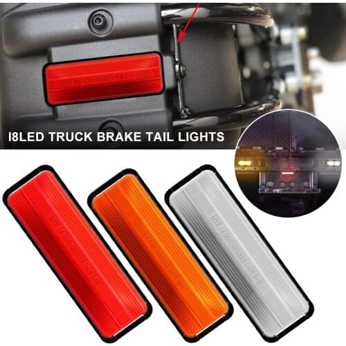 12-24V Truck LED Light Side Marker Turn Signal Warning Lights 18LED 2835SMD Tail Brake Light Emergency Signal for Trunk Trailer