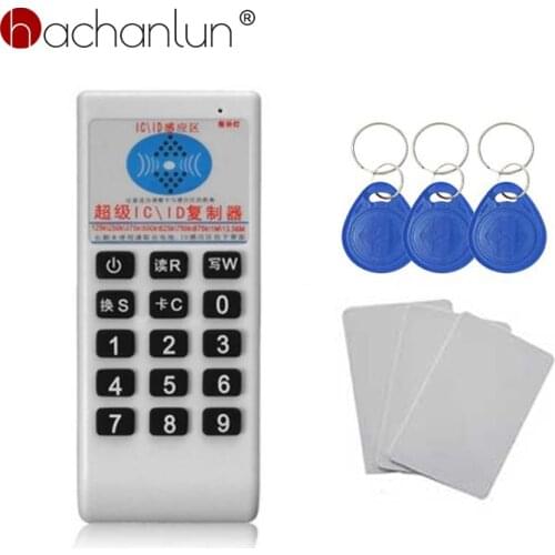 125Khz-13.56MHZ Copier Duplicator Cloner Handheld RFID NFC IC Card Reader Writer + 3pcs 125KHZ Keyfobs +3pcs 13.56MHZ Cards