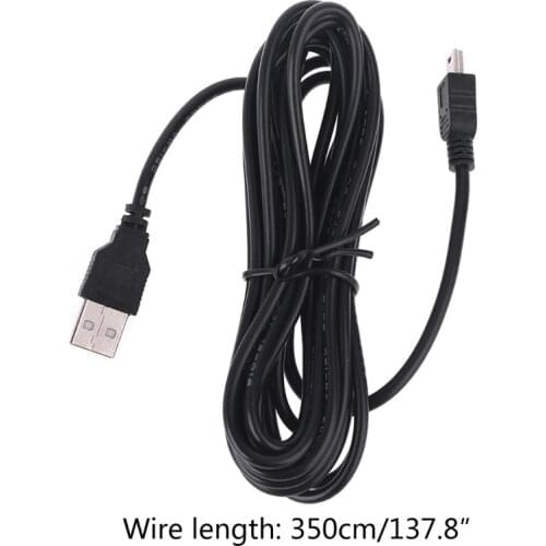 3.5m Car Camera DVR Power Cable Charger Adapter for Dash Cam Output 5V/2A Mini Micro USB Charger Wire