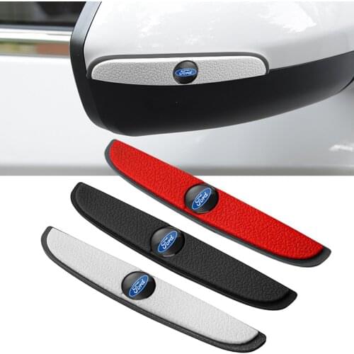 4pcs Rubber Bumper Strip Car Door Anti-Collision Emblem Sticker For Ford Focus Fiesta Mustang Escape Fusion Explorer Taurus Kuga